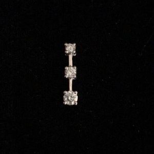 .48TW 3 Diamond Pendant in 14K White Gold